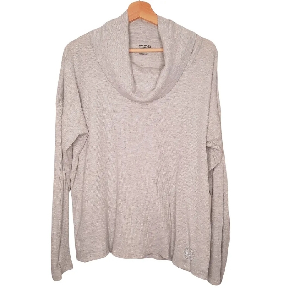 MICHAEL MICHAEL KORS Women's XL Turtleneck Grey Cowlneck